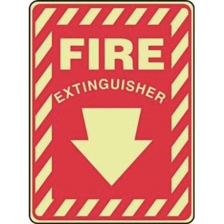 Accuform SAFETY SIGN FIRE EXTINGUISHER DOWN MLFX578GP MLFX578GP